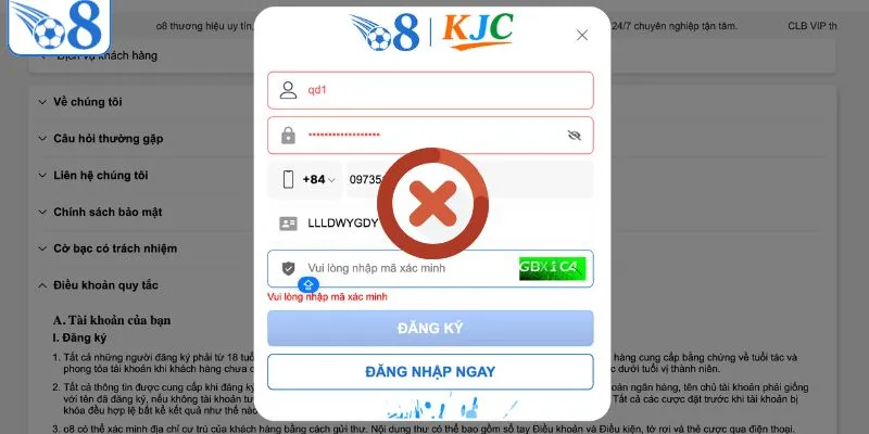 Khắc phục sự cố lỗi khi đăng ký