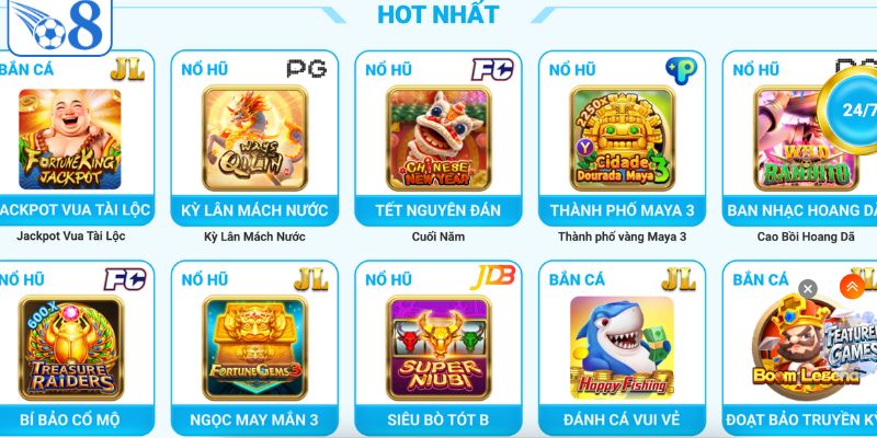 Nhà cái O8 hỗ trợ đa dạng phương thức nạp vốn